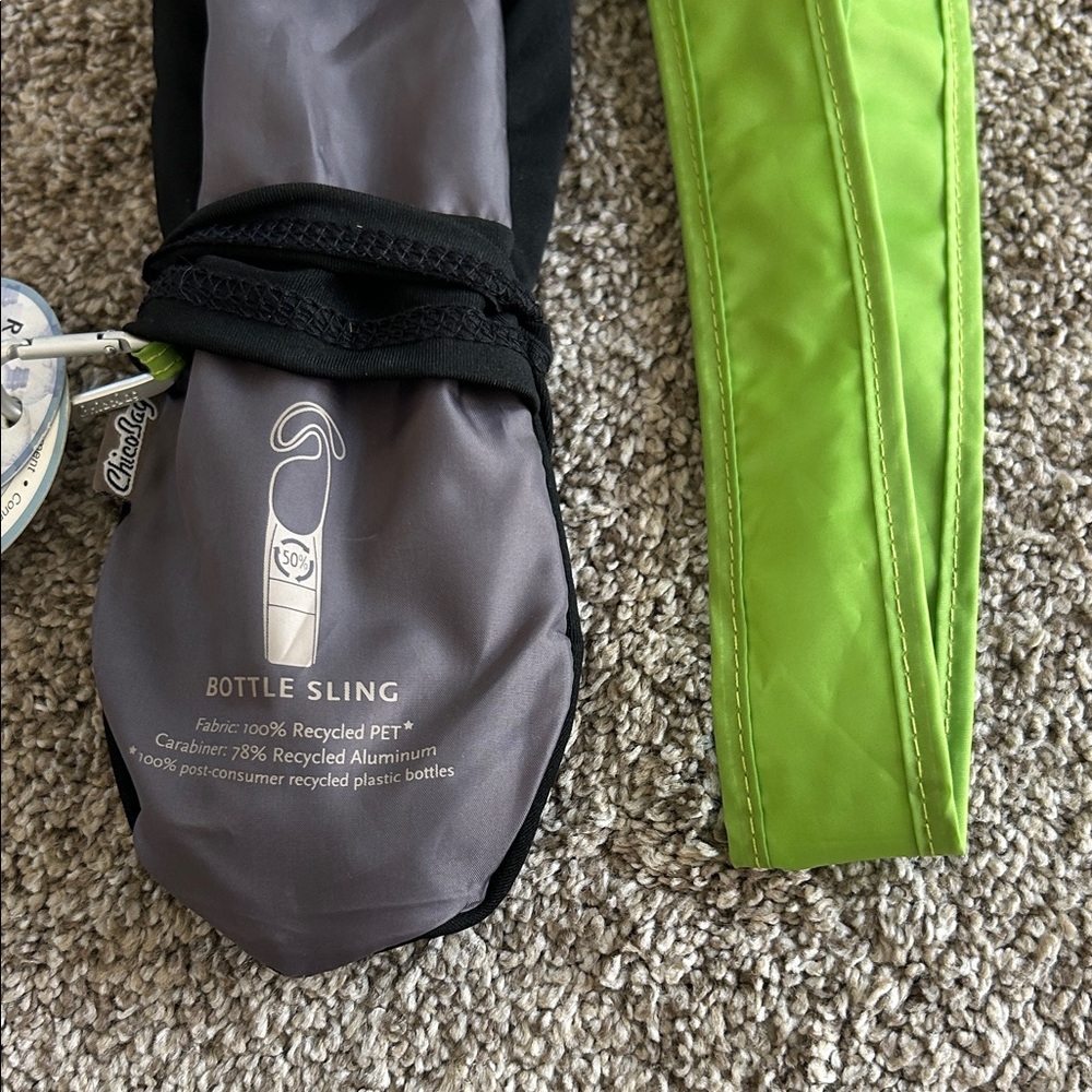 ChicoBag Bottle Sling with Lime Green Strap and Black Pouch - Picture 7 of 7
